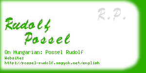 rudolf possel business card